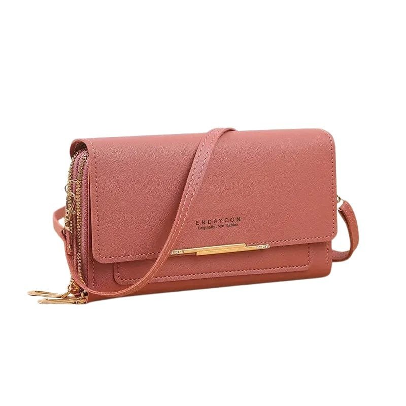 Liten handväska dam mörkrosa