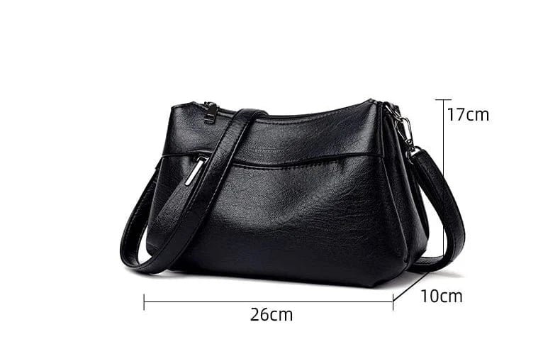 Svart liten handväska Brun